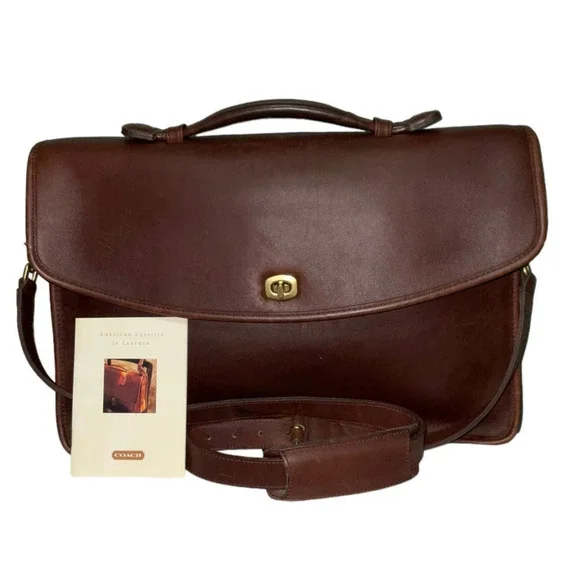 Vintage Coach Lexington Briefcase 5265 Glove-tanned Leather Messenger Laptop Bag - Picture 16 of 16